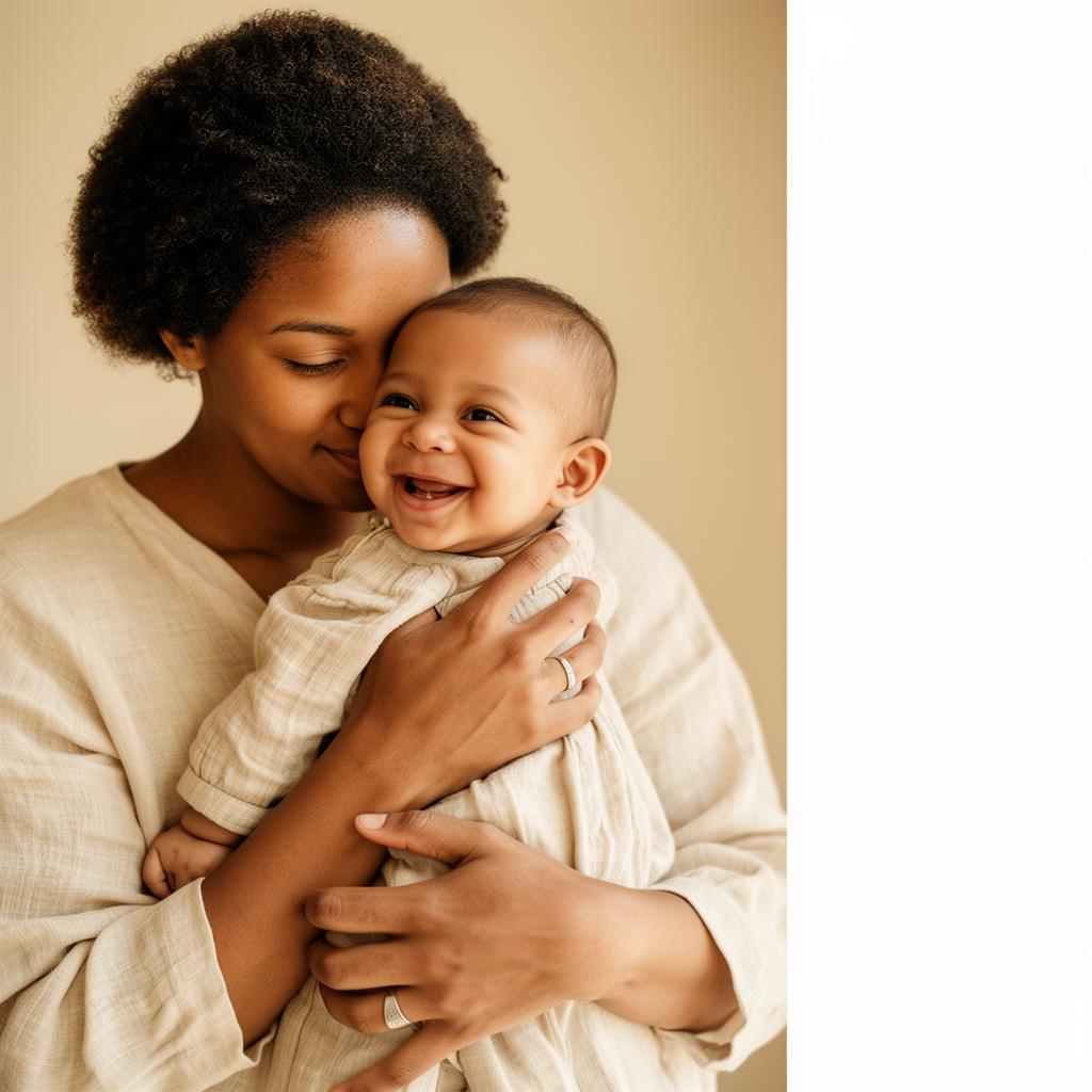 Parent holding their baby close in soft natural light